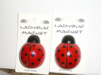 Ladybug gifts: doorstop,magnet,lucky charm, brooch/pin, lady-bug
