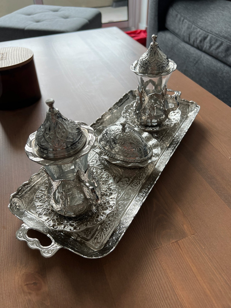Turkish/Persian Tea Set for 2 - BRAND NEW, MINT CONDITION!! for sale  