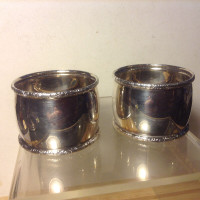 2 X  Birks Sterling Silver Napkin Ring Holder