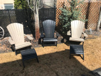 PATIO  CHAIRS  &  FOOT  RESTS - POLYWOOD