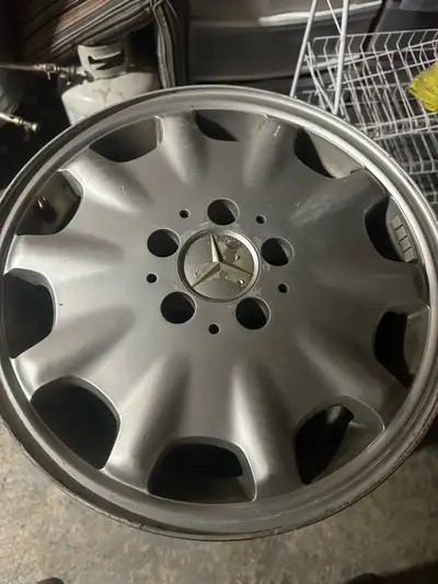I'm selling a set of four used Mercedes-Benz rims, each measuring 17 inches in diameter but on googl...