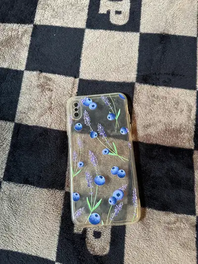 Blueberry painted clear phone case Apple XS Max, View more