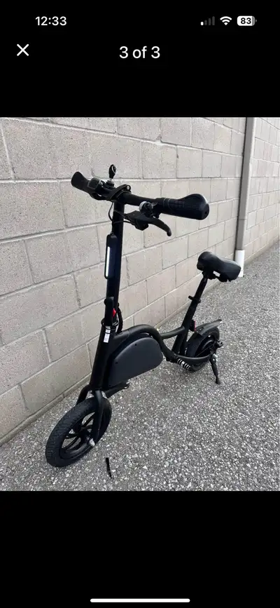 Recently Opened to test and show. Bike Comes Basically brand new. LED signals, fully working battery...