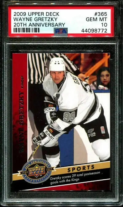 CARTE DE HOCKEY 2009 UPPER DECK #365 WAYNE GRETZKY PSA 10 HOF, View more