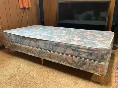 single bed frame & mattress, View more