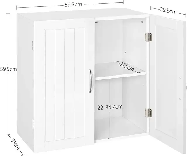 Wall-Mounted Bathroom Cabinet with 2 Adjustable Doors and Shelve in Bookcases & Shelving Units in Markham / York Region - Image 8