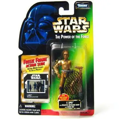 Star Wars: The Power of the Force "C-3PO" action figure by Kenner.