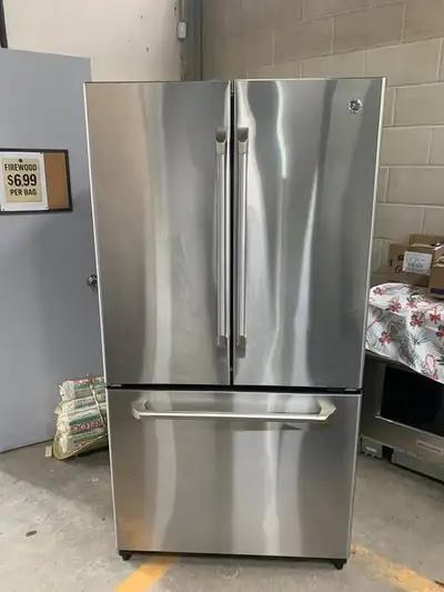 36" GE Fridge French Door Stainless Steel, View more