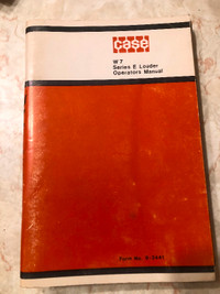 Vintage Case  W7 Series E Loader Operators Manual