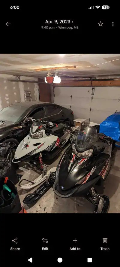 2009 Polaris IQ 600 (black one ) electric start and reverse grip and thumb warmers new battery 2026...