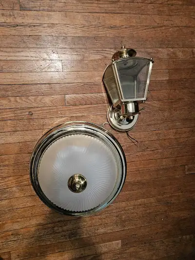 gold porch light and indoor fixture, View more