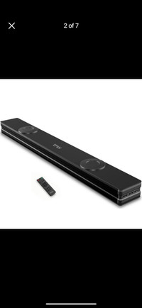 Sound Bar, Sound Bar with Dual Built-in Subwoofer, 38 Inch 2.1 S