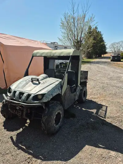 2007 Yamaha Rhino 660 runs well has 8800km has a cab built on it sliding rear windows could use a wi...