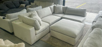 Brand new fabric modular sectional with Ottoman