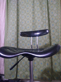 Black Plastic Drafting Chair with Swivel Seat