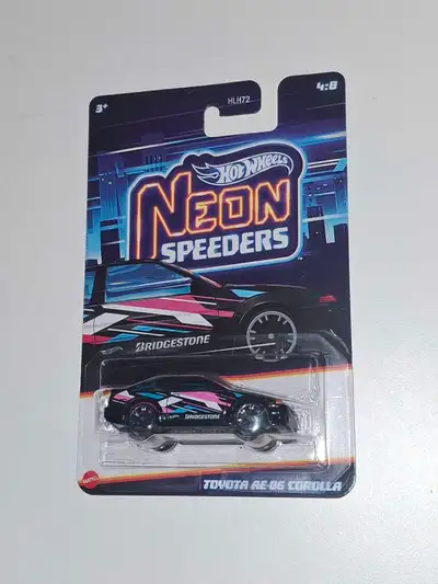 - Toyota AE-86 Corolla - 2025 Hot Wheels Neon Speeders - 1/64 scale diecast car - $10