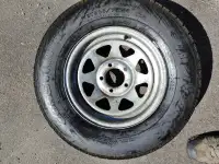 Trailer tire and rim for sale $120 obo