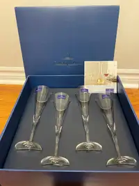 NEW - Villeroy & Boch Set of 4 Crystal Champagne Flutes