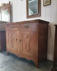 Antique Elm Buffet - Delivery Available 