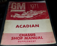 1971 GM ACADIAN Chassis Shop Manual OEM