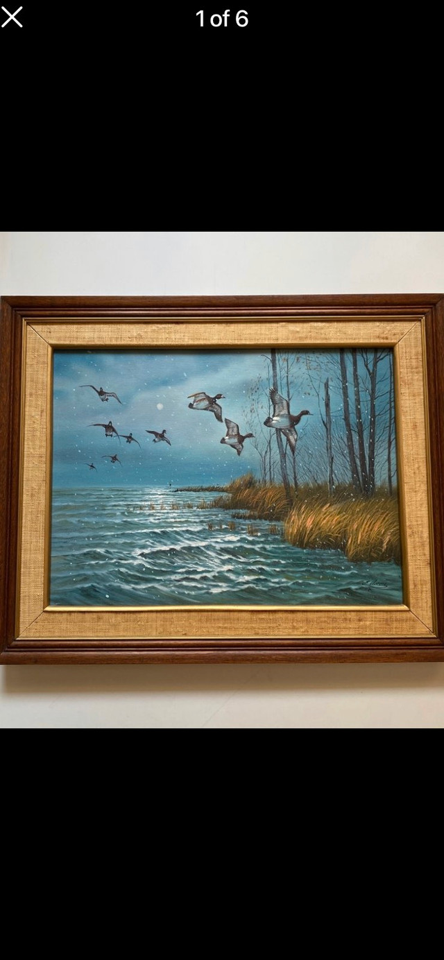 Canadian Geese Original Oil Painting in Arts & Collectibles in Abbotsford