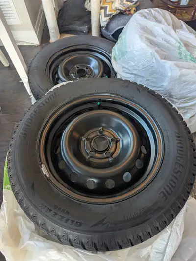 Selling a set of 4x Winter Tires on steel rims. I bought them in 2023 from Costco and used for 1 sea...