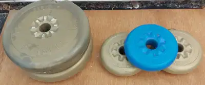 VARIOUS VINYL BARBELL PLATES, View more