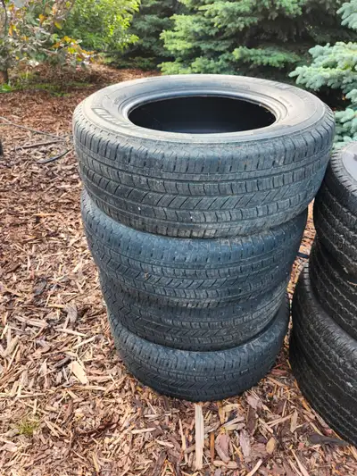 Set of tires hardly used as we put all weather tires on as soon as we purchased the van. Tires come...
