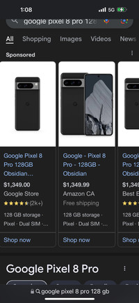 Google pixel 8 pro 128 gb black brand new condition