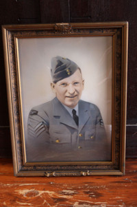 Framed Military Portrait In A Canadian Military Frame