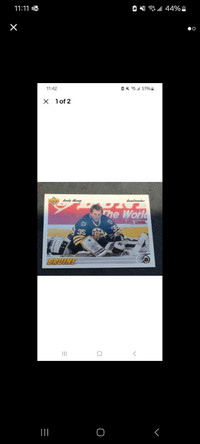 1991-92 Upper Deck Hockey Andy Moog Boston Bruins Hockey Card