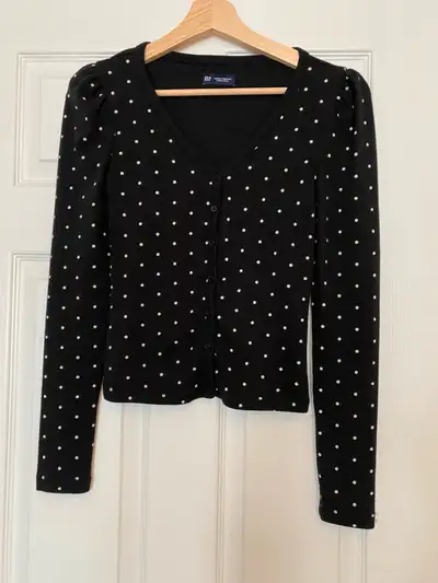 Cardigan - Black with white polka dots (women's XS), View more