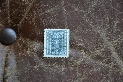Stamps: Austria 1922 1600 kr. Agriculture. Scott 284.