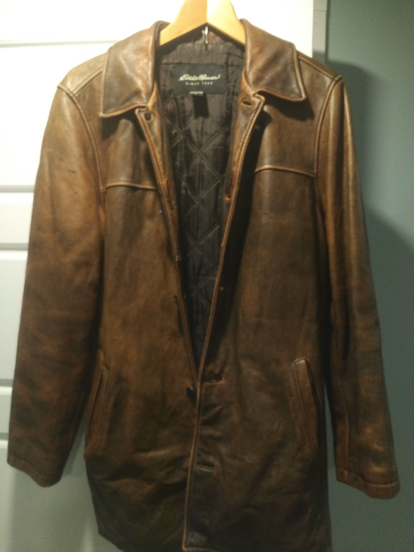 Eddie Bauer Leather Coat in Men's in Oshawa / Durham Region