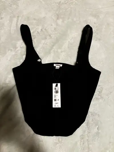 Garage Black Lace Trim Bustier corset Tank Top TP/XS, View more