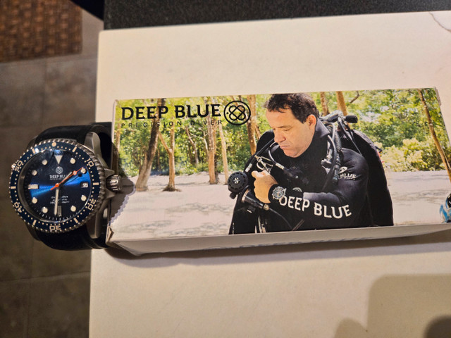 Deep Blue Precision Diver Watch in Jewellery & Watches in City of Toronto - Image 2
