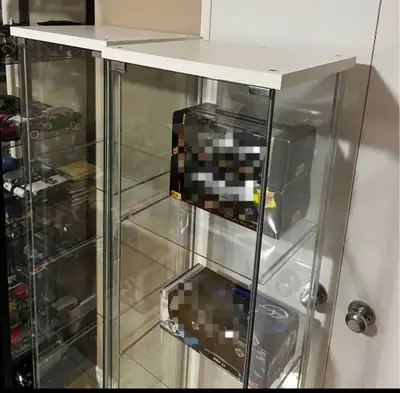 Ikea Detolf Glass display cabinet white- 2 available , View more