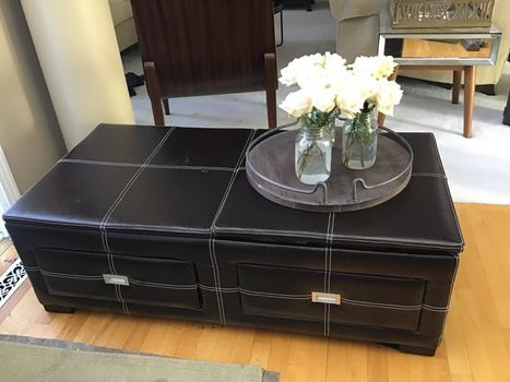 VERSATILE TRENDY LEATHER TRUNK / COFFE TABLE in Home Décor & Accents in Edmonton - Image 3