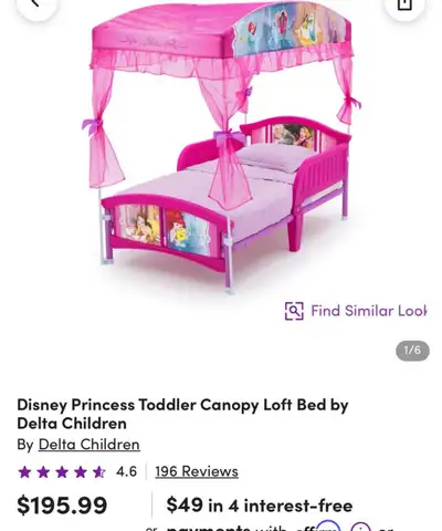 Toddler tent bed. Great condition has new mattress still in bag from Walmart paid $100 just for the...