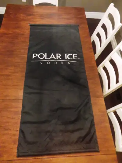 Polar Ice Vodka Black Canvas Ripstop Hanging Banner Flag 58 x24", View more