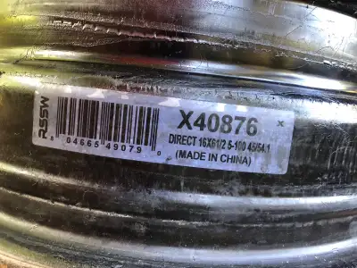 Selling a set of four 16-inch steel rims, each with a 5x100 bolt pattern as indicated on the sticker...