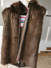 100% real Beaver fur vest for sale 