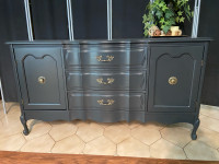 SOLD.    French provincial solid wood sideboard by VICTORIAVILLE