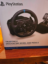 Logitech PlayStation G23 steering wheel and shifter and stand