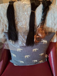 20" HUMAN HAIR EXTENTIONS 2 HALO 1 CLIP INS $45 EACH