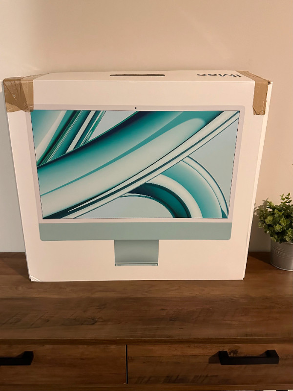 Green iMac  BRAND NEW - OPEN BOX - 11 MONTH WARRANTY + TRACKPAD in Desktop Computers in City of Toronto