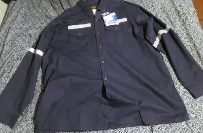 $15 Big Bill long sleeve fire resistant high visibility stripes on back and sleeves. New with tags,...