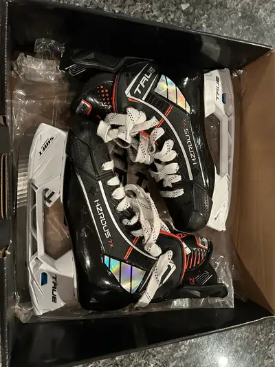Senior hockey skates. Size 7W. Used for quarter of a season.