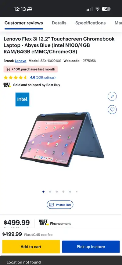 Lenovo Flex 3i Chromebook, View more