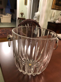 Crystal  and silver plated ice  bucket